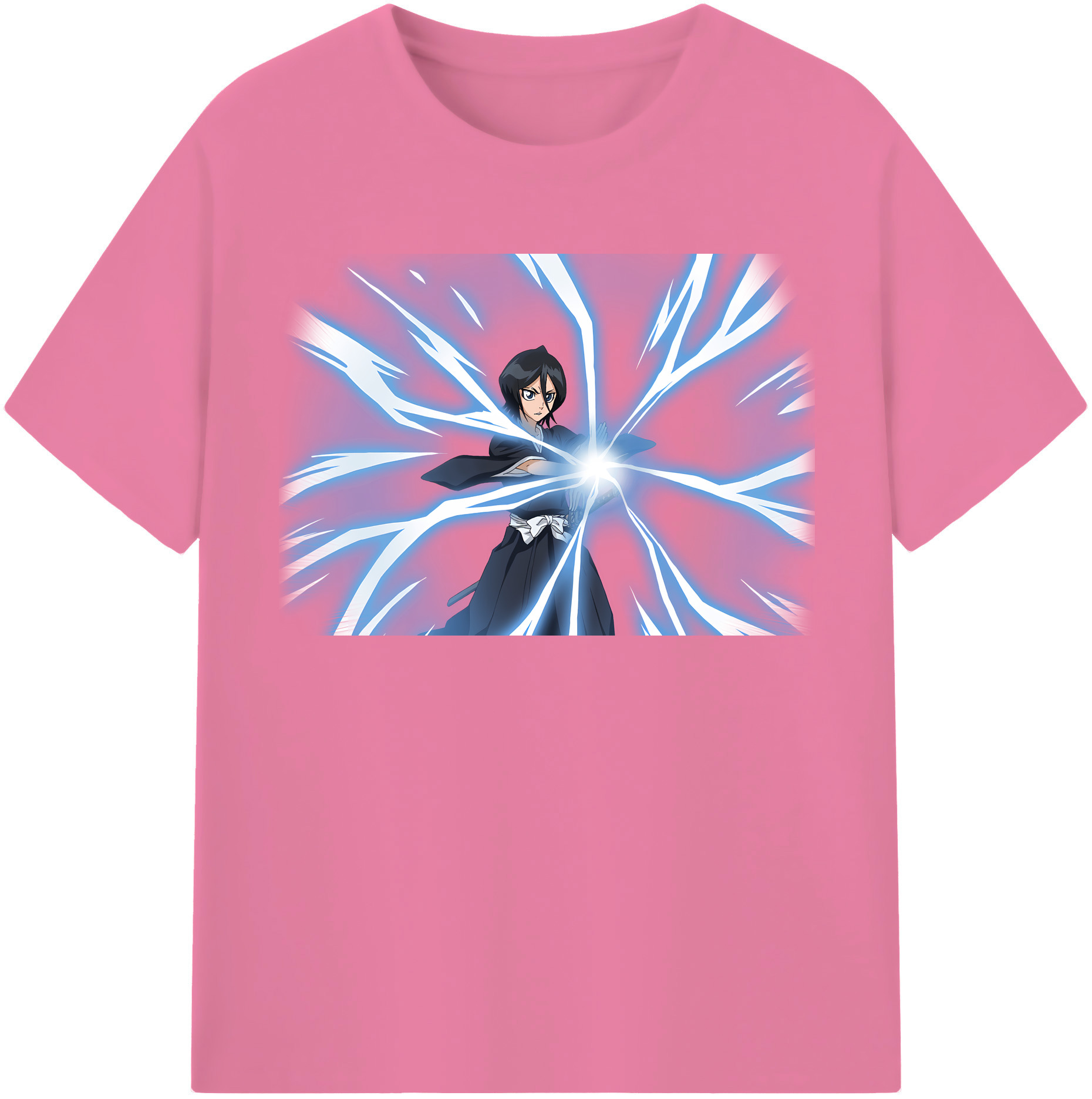 （画像用） ブリーチ 朽木ルキア BLEACH Kuchiki Rukia 綿100％半袖Tシャツ（フロントプリント）